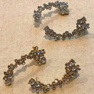 Statement rhinestone earring crawler